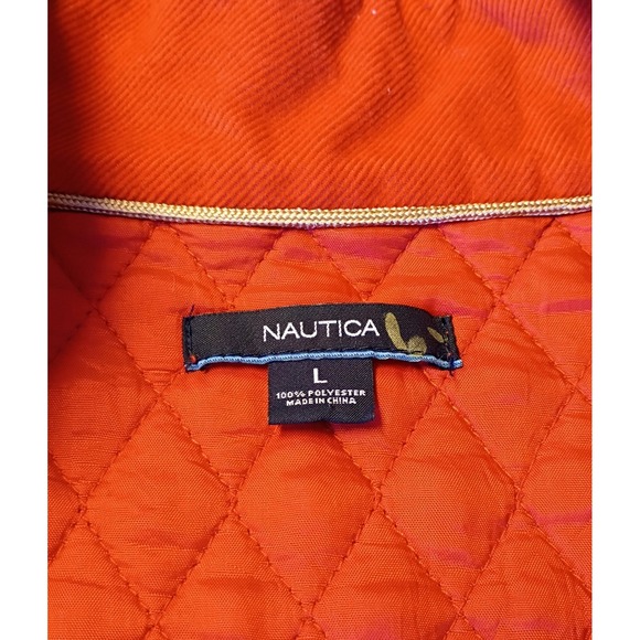 Nautica Women's Quilted Vest Burnt Orange Sz Large Zipper Pockets (Small Flaw) - Picture 3 of 9